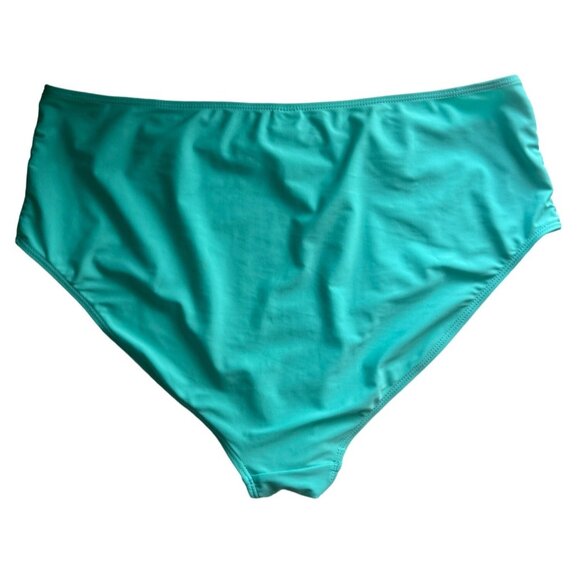 Womens Halter Neck Turquoise Butterfly Print  2 Pc Swimsuit Dress, Size XXL - Picture 8 of 16